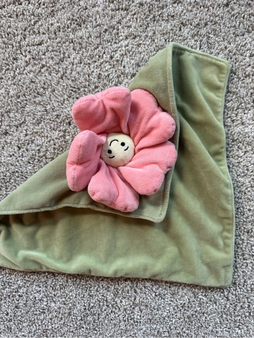 Jellycat Baby Lovey Security Blanket Lot Bunny Koala Flower Pink Green Plush